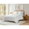 thumbnail image 4 of Ensemble de housse de couette 2-3 pièces Home Trends à motif plissé blanc, 4 of 4