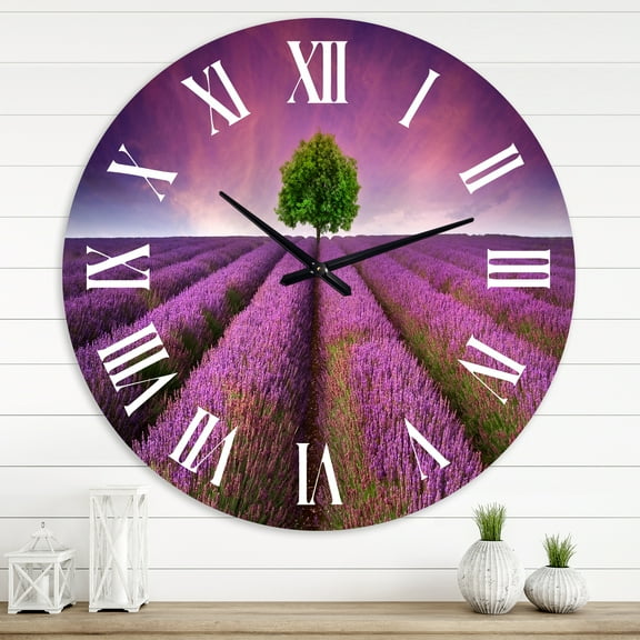 Designart 1 in Quartz Farmhouse Wall Clock
