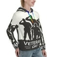 thumbnail image 2 of KLL Veterans Day for Womens Pullover Hoodie with Pocket Hooded Long Sleeve Shirts Sweatshirt for Women-X-Large, 2 of 7