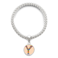 thumbnail image 1 of Y Alphabet Orange Fruit Cute Pattern Sliver Bracelet Pendant Jewelry Chain Adjustable Bangle, 1 of 3