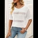 thumbnail image 5 of Suéteres de Punto de Cuello Redondo y Corta para Mujer, de Verano, Color , Talla S, 5 of 7