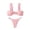 Pink A, variant on WRKEKC High Waist Bikini Sets for Women Drawstring Adjustable Push Up 2 Piece Swimsuit with Removable Cups Summer Beach Modest