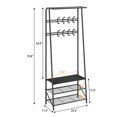 thumbnail image 4 of EDTara Wooden Coat Rack with Shoe Bench, Sturdy Shoe Rack Organizer for Hallway, Mudroom, Bedroom, 4 of 7