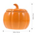 thumbnail image 3 of Shisuyan Ceramic Tea Canister Small Storage Container Pumpkin Shape Cookie Jar Kitchen Storage Jar, 3 of 8