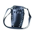 thumbnail image 2 of Serenable Hair Salon Scissors Bag Waist Pouch PU Leather Detachable Shoulder Belt Scissors Belt Bag for Hairdressers Salon Pet Grooming Black, 2 of 10