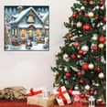 thumbnail image 6 of Adult Christmas Diamond Painting Kit — Winter Christmas Cottage Theme | 5D Gem Art Craft Kit | Ideal for Home Wall Decor & Gifting (16x16 Inches) — Unframed, 6 of 7