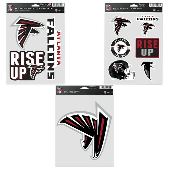 WinCraft Atlanta Falcons Three-Pack Fan Decal Set