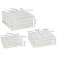 thumbnail image 2 of MyGift Set of 3 Vintage Distressed White Wood Nesting Display Riser Stands, 2 of 7