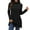 Black, variant on Tops For Women T-Shirts Long Sleeve Turtleneck Knit Loose Fit Spli Hem Stretch Y2k Clothes