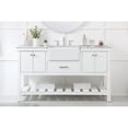thumbnail image 2 of Elegant Decor Clement 60" Aluminum MDF Single Bathroom Vanity in White, 2 of 3
