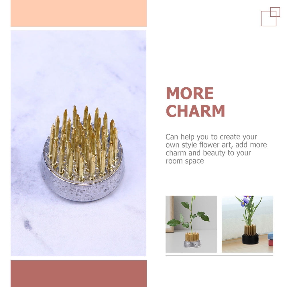 MLINS  3 Pcs Arrangement Flower Arranging Frog Copper Needle Dense Tool