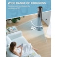 thumbnail image 4 of Ktaxon 32" Bladeless Tower Fan, Portable Floor Fan with Remote Control, Adjustable 90° Oscillating, 3 Speeds, 3 Modes & 7.5H Timer, Ultra-Quiet Cooling Fan for Home Office Bedroom, Black, 4 of 9