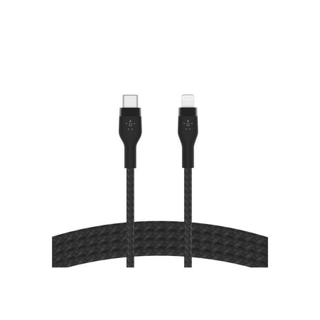 Belkin - BoostCharge Pro FlexUSB-C Cable with Lightning Connector - Black