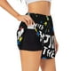 thumbnail image 1 of Balery I Love With Autism To The Moon And Back Pantalones cortos deportivos para mujer con forro y dos bolsillos, elásticos, para entrenamiento, gimnasio, yoga-Small, 1 of 7