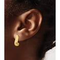 thumbnail image 3 of 14K Yellow Gold Jbsp's Polished Post Earrings Made In Italy le2195, 3 of 5