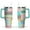 Greenish-blue-9, variant on 40oz Boho Patchwork Tumbler with Handle Lid and Straw,Bohemian Style Tumblers Gifts for Women Girls Men Adults（Red）