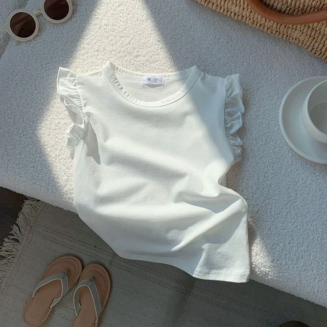 T-shirts pour Filles, Manches Courtes, Décontracté, Été, 3-4 Ans, Mode
