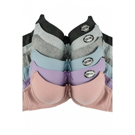Mamia Intimate Sets | 6-Pack Solid Bra, Size 32B