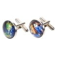 thumbnail image 1 of unbranded 1 Par De Cufflinks Para Vintage Con De Mapa Mundo En Color Para Camisas Formales, 1 of 7