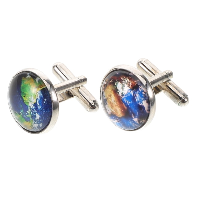 unbranded 1 Par De Cufflinks Para Vintage Con De Mapa Mundo En Color Para Camisas Formales