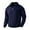 Navy, variant on Men's Retro Stand Collar Zip-Up Sweatshirt, Casual Loose Fit Heavyweight Knit Jacquard Pullover, Fall Winter Long Sleeve Top,Black,L