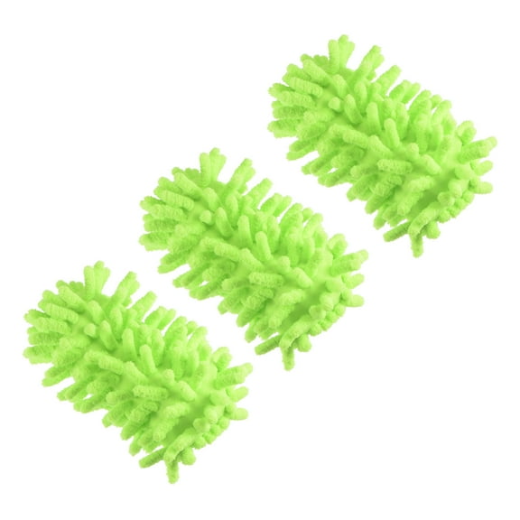 Uxcell 5.5inch Chenille Cleaning Duster Replacement Head Green 3Pack