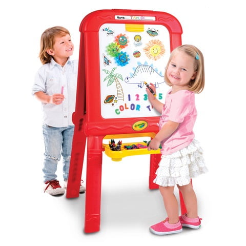 crayola art easel chalkboard magnetic whiteboard