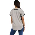 thumbnail image 3 of Ma Croix Womens Baseball Button Down Jersey Hip Hop Softball Athletic Short Sleeve Tee Sportswear, 3 of 6