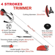 GX50 brush cutter 5 in 1 lawn mower 4 strokes telescopic hedge trimmer weed eater grass cutter +2 extension rods