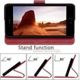 thumbnail image 5 of for iPhone SE2/SE 3rd 2022/7/8 4.7" Phone case[RFID Blocking Leather],[3 Credit Card Slot] Flip Folio Book Shockproof Protector,Holder Stand case,Women Men for Apple SE Wallet Cover,Red, 5 of 12