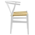 thumbnail image 5 of Side Dining Chair, White, Wood, Bar Pub Cafe Bistro Dining Kitchen Hospitality Restaurant, Modern Contemporary, HB37797, 5 of 10