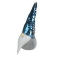 thumbnail image 4 of 12" Gnome with Blue and Silver Flip Sequin Hat Christmas Decoration, 4 of 7