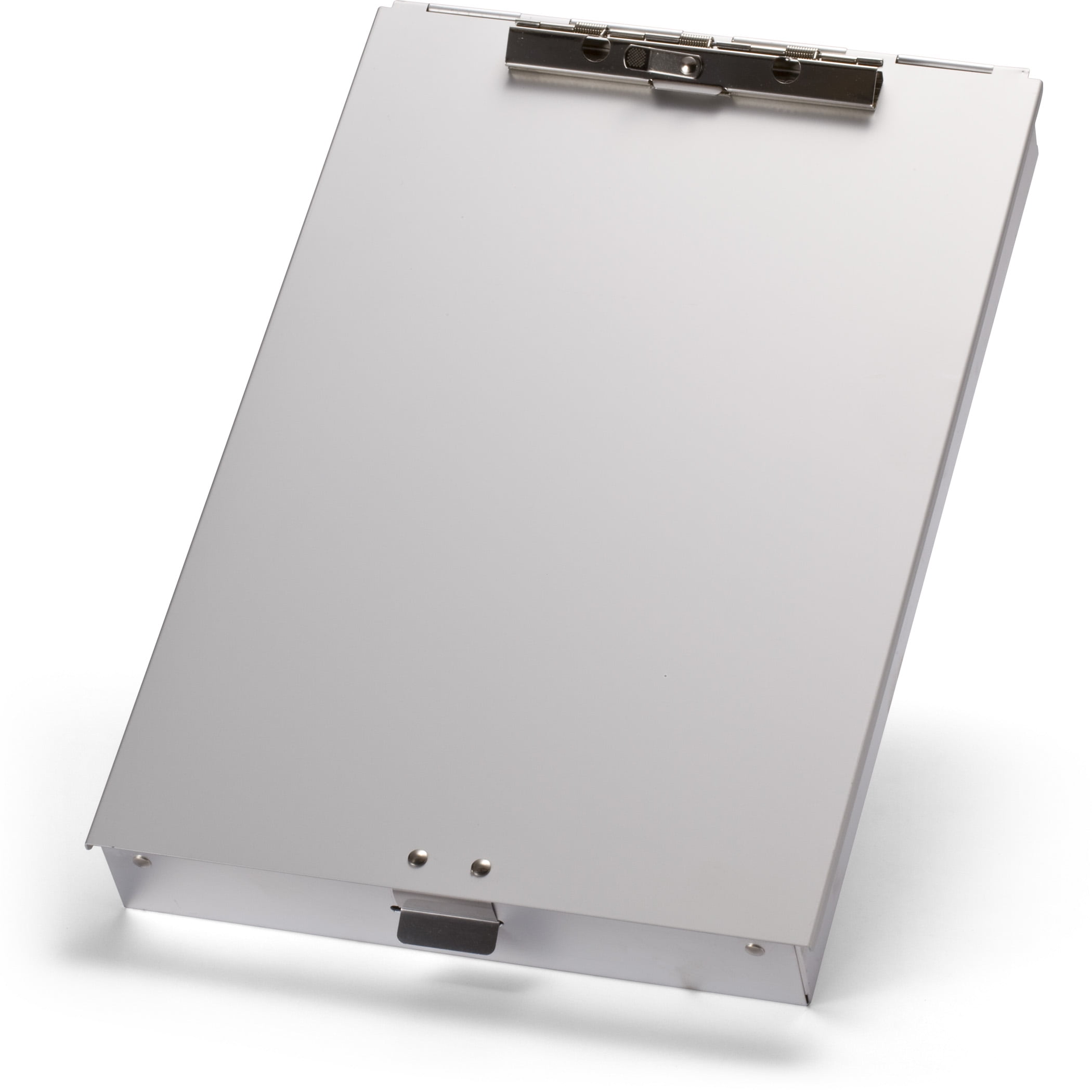 Officemate Aluminum Storage Clipboard & Form Holder, Steel Clip, 8 1/2 x 12 inches, Silver (83200)