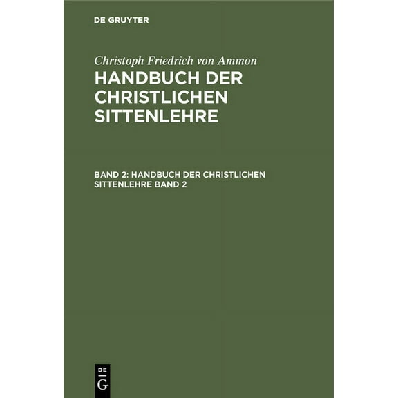 Handbuch der christlichen Sittenlehre (Hardcover)