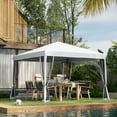 thumbnail image 2 of Online Gym Shop CB16858 10 x 10 ft. Outdoor Pop-Up Canopy Tent with Mesh Walls, Silver, 2 of 7
