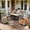 Dark Gray, variant on XIZZI 8 Pieces Wicker Patio Furniture with Swivel Rocking Chair Rattan Outdoor Conversation Set Patio Sectionals Set with Glowing Coffee Table for Porch, Beige