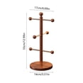 thumbnail image 3 of Mug Holder Tree, Coffee Cup Holder with 6 Hooks, Wooden Mug Holder Tree, Coffee Mug Rack Standing for Kitchen Countertop Home, 3 of 6