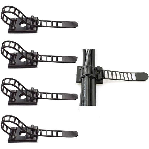 BDKWID-30 PCS Desk Wire Organizer Cable Ties Zip Ties Adhesive Cord Clips Cable Management Cord Keeper Desk Wire Management (30)