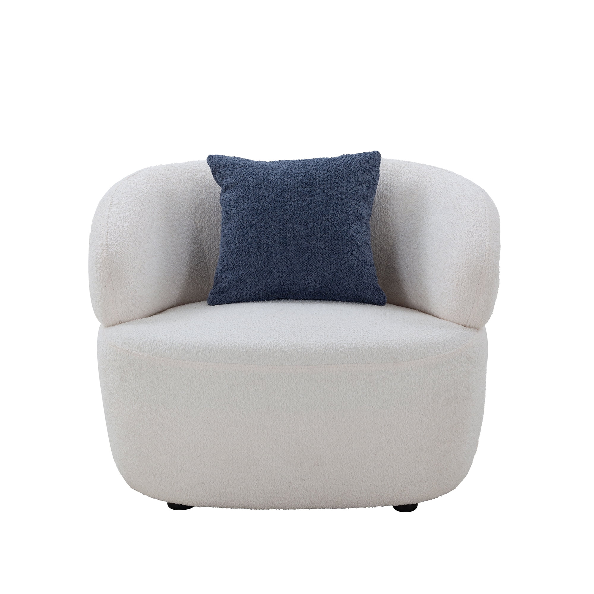 Buy Mid Century Modern Curved Sofa, 1Seat Cloud couch Boucle sofa