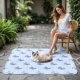 thumbnail image 3 of Cooling Mat for Dogs Pet Cooling Mat 17.7 X 17.7 Inch Ice Silk Cooling Mat for Dogs Blue Polar Bear Print Dog Cooling Mat for Indoor Outdoor Use for Dogs Cats Small Pets 1 Pack, 3 of 7