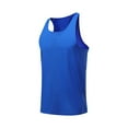 thumbnail image 5 of SSAAVKUY Men's Eyelet Tank Top Quick Dry Summer Workout Muscle Sleeveless Shirts for Swim Beach Bodybuilding Shirts Blue XXL, 5 of 5