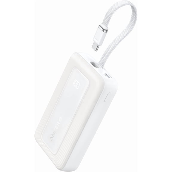Anker Zolo Power Bank (2025 Upgraded Version), 20,000mAh 30W High-Speed Portable Charger with Built-in USB-C Cable