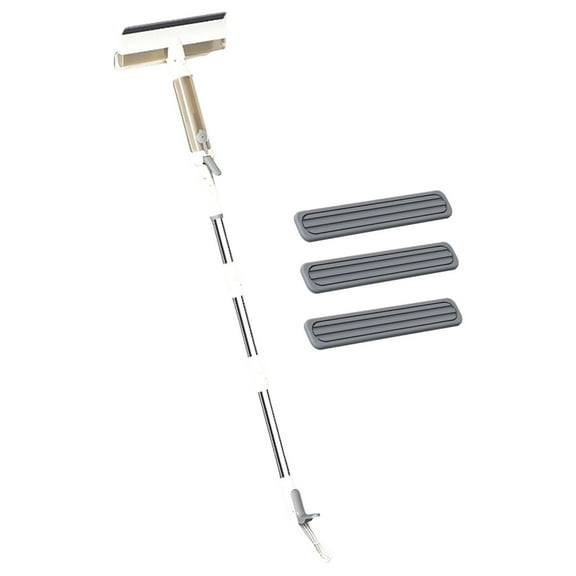deevoka Double Side Mist Retractable Window Cleaner Glass Clean Scraper for Bathroom 3 cotton tips