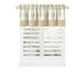 thumbnail image 2 of Kate Aurora Country Farmhouse Plaid Checkered Rod Pocket Window Valance - Linen, 2 of 3