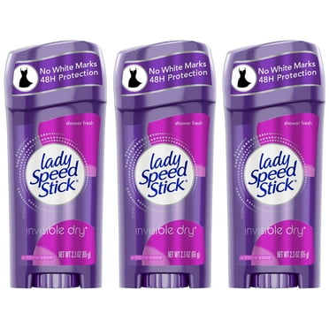 Pack of (3) Lady Speed Stick Invisible Dry Antiperspirant And Deodorant, Shower Fresh -2.3 oz
