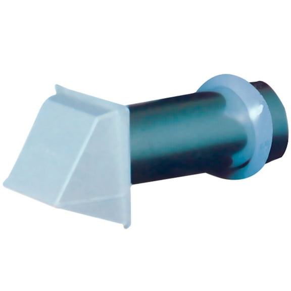 Deflecto Dryer Vent Hood, Wide Mouth, 4", White (RVHAW4)