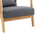 thumbnail image 5 of UIXE Accent Chair Upholstered Comfortable Armchair with Lumbar Pillow Chairs for Bedroom, Dark Gray, 5 of 7