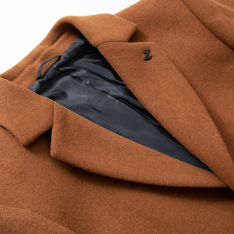 XFLWAM Trench Coats for Women 2022 Oversized Lapel Double Breasted