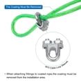 thumbnail image 4 of Uxcell 3/8 Green Vinyl Coated Wire Rope 20ft Galvanized Steel with 2PCS M10 Loop Sleeves, 4 of 7
