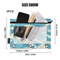 thumbnail image 3 of 2 Pack Pencil Bag 9.84x6.1 Inch 3-Ring Page Turning Folder Zipper Pencil Case Pencil Bag Page Turning File BagChoppy Sea, 3 of 6